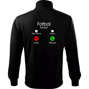 Pánské oblečení Fotbal volá - Mikina bez kapuce Adventure - 2XL ( Černá )