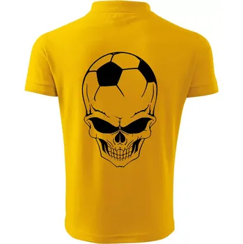 Pánská košile Fotbal lebka míč - Polokošile pánská Pique Polo 203 - XL ( Žlutá )