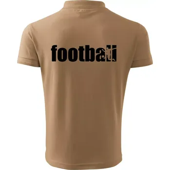 Pánská košile Football nápis - Polokošile pánská Pique Polo 203 - 4XL ( Písková )