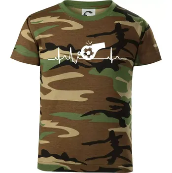 EKG fotbal rozhodčí a píšťalka - Dětské maskáčové triko - 134 cm/8 let ( Hnědý maskáč )