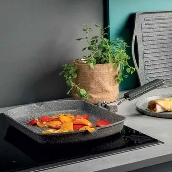 Pánev TOGNANA PureRoq 34 x 24 cm - nepřilnavá grilovací pánev s skládací rukojetí