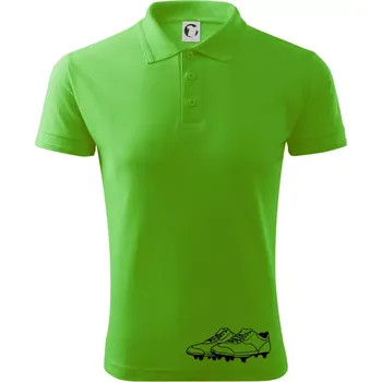 Pánská košile FOOTBALL nápis šikmo - Polokošile pánská Pique Polo 203 - 4XL ( Apple Green )