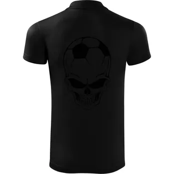 Pánská košile Fotbal lebka míč - Polokošile Victory sportovní (dresovina) - M ( Černá )