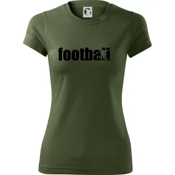 Dámské tričko Football nápis - Dámské Fantasy sportovní (dresovina) - S ( Khaki )