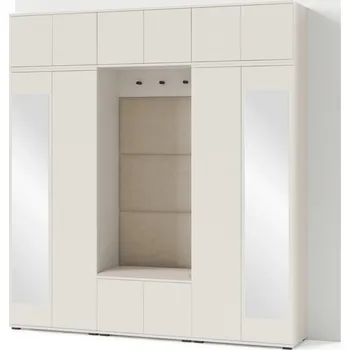 Šatní skříň Předsíňová stěna BIANCO II Bez zrcadla Fialová