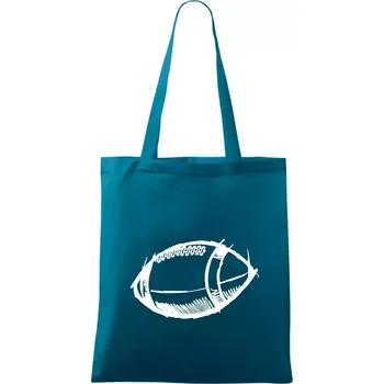 Americký fotbal míč skica - Taška bavlněná - 42 x 38 cm ( Petrolejová )