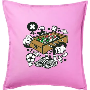 Polštář Fotbalový stolňák - Polštář 50x50 - 50x50 - Pouze potah ( Růžová )
