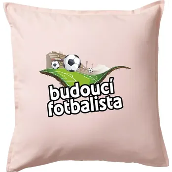 Polštář Budoucí fotbalista - Polštář 50x50 - 50x50 - Pouze potah ( Světle růžová )