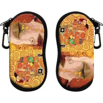 Pouzdro na brýle Pouzdro na brýle 17,9 x 8,5 cm s motivem uměleckého obrazu ve stylu Klimta Zlaté ornamenty Karabina Zapínání na zip