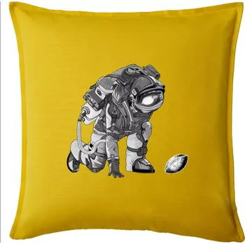 Polštář Americký fotbal astronaut - Polštář 50x50 - 50x50 - Pouze potah ( Žlutá )