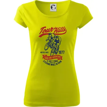 Tour De Hills - Dámské triko Pure - XL ( Limetková )