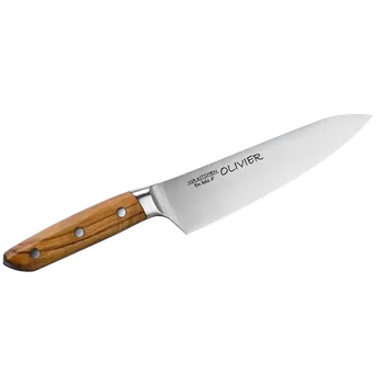 Kuchyňský nůž SATAKE Oliver 20 cm hnědý - kuchařský nůž z molybden-vanadiové oceli