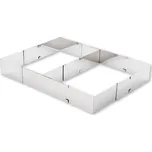 Nastavitelný okraj na dort a pečivo z nerezové oceli s oddělovačem 54 x 34 cm