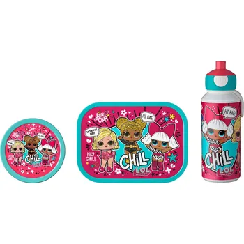 Svačinový box MEPAL Campus Lol Surprise 3 el. - svačinová krabička / svačinová krabička s kontejnerem na ovoce a lahví