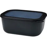 MEPAL Cirqula Oblong Nordic Black 3 l černá - plastová kuchyňská mísa na s víkem