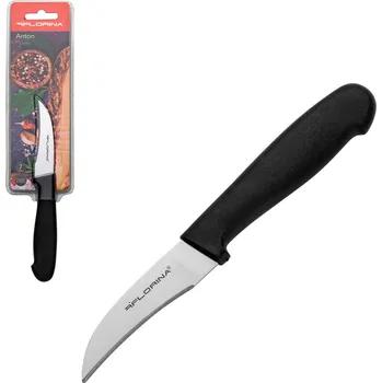 Kuchyňský nůž Ocelový nůž na zeleninu a ovoce FLORINA ANTON ČERNÝ 7 cm