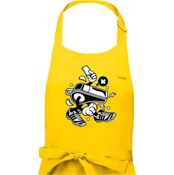Kuchyňská zástěra Rozhodčí píšťalka - Dámská zástěra na vaření - Univerzální velikost ( Žlutá )