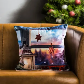 Povlak na dekorativní polštářek Dekorační povlak na polštář polyesterový JEDEKA LAMPIÓN VÍCEBAREVNÝ 40 x 40 cm