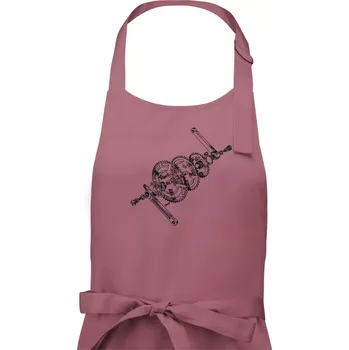 Kuchyňská zástěra Cyklo rozkres převody - Dámská zástěra na vaření - Univerzální velikost ( Starorůžová )