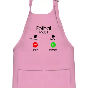 Kuchyňská zástěra Fotbal volá - Dětská zástěra na vaření - Univerzální velikost ( Růžová )