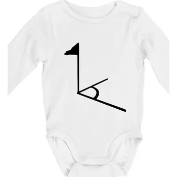 Rohový praporek - Body kojenecké s dlouhým rukávem - Dlouhý r. do 3 měs ( Bílá )