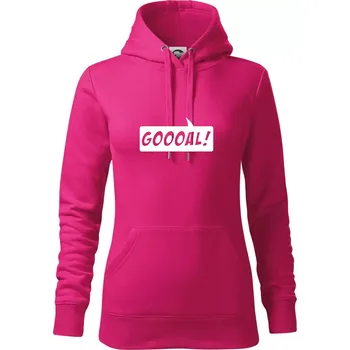 Dámská mikina Goooal - Mikina dámská Cape s kapucí - 2XL ( Purpurová )