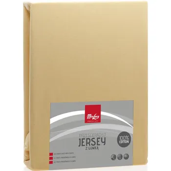 Prostěradlo Jersey prostěradlo s gumou MISS LUCY HOJA BÉŽOVÉ 140 x 200 cm