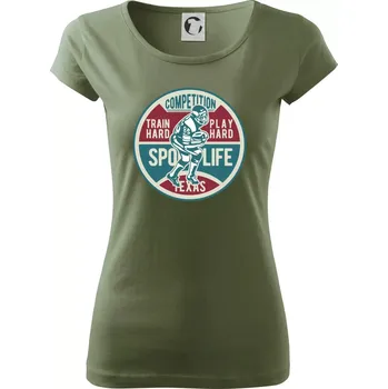 Dámské tričko Football Competition - Dámské triko Pure - S ( Khaki )
