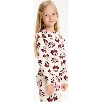 Dětská móda Sinsay - Tričko s&nbsp;dlouhými rukávy Minnie Mouse - pastelová růžová - 093GA-03X - 093GA-03X-134