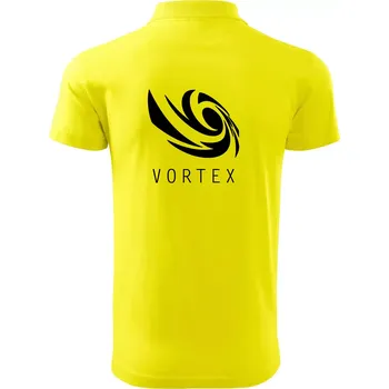 Pánská košile Vortex logo jednobarevné - Polokošile pánská Pique Polo 203 - 5XL ( Citrónová )