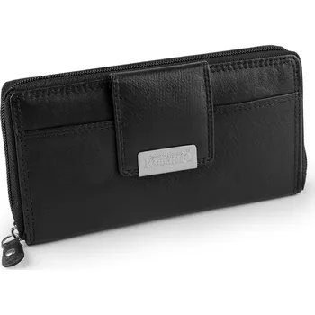 Peněženka Dámská peněženka kožená 10x18 cm černá 1 ks