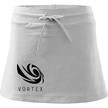 Dámská sukně Vortex logo jednobarevné - Sportovní sukně - two in one - XS ( Bílá )