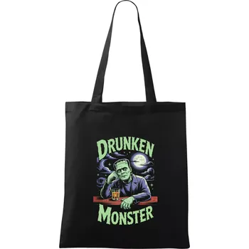 Nákupní taška Drunken Monster - Taška bavlněná - 42 x 38 cm ( Černá )