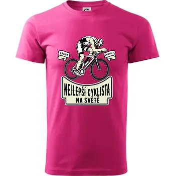 Nejlepší cyklista na světě - Klasické pánské triko vyšší gramáže - S ( Purpurová )