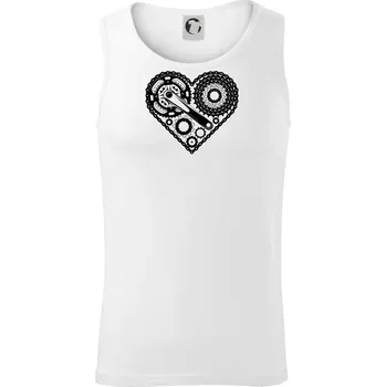 Srdce plné cyklo dílů - Tílko pánské Core - 2XL ( Bílá )