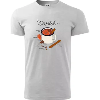 Pánské tričko Koření na svařáček - Triko extra velké (5-8XL) - 7XL ( Světlešedý Melír )