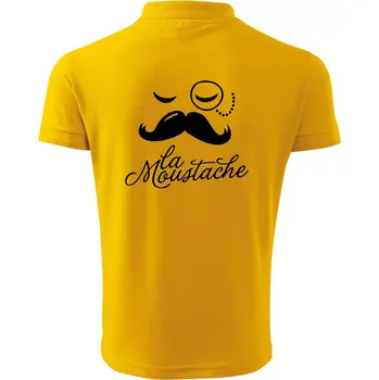 Pánská košile La Mustache - Polokošile pánská Pique Polo 203 - 3XL ( Žlutá )