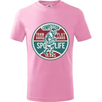 Football Competition - Tričko dětské bavlněné - 122 cm/6 let ( Růžová )