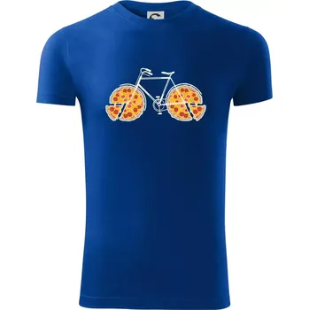 Pánská móda Pizza kolo - Viper FIT - Pánské zůžené tričko - S ( Královská modrá )