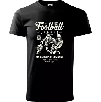 Pánské tričko Football League plakát - Triko extra velké (5-8XL) - 7XL ( Černá )