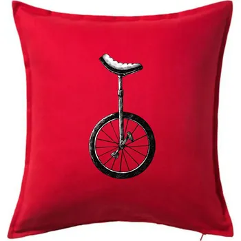 Polštář jednokolka kreslená - Polštář 50x50 - 50x50 - Pouze potah ( Červená )