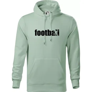 Pánská mikina Football nápis - Mikina pánská Cape s kapucí - 5XL ( Sage )