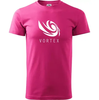 Pánské tričko Vortex logo jednobarevné - Klasické pánské triko vyšší gramáže - 4XL ( Purpurová )
