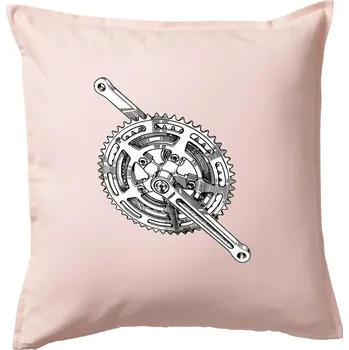 Polštář Cyklo převodník - Polštář 50x50 - 50x50 - Pouze potah ( Světle růžová )