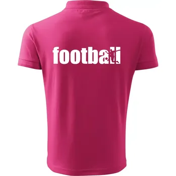 Pánská košile Football nápis - Polokošile pánská Pique Polo 203 - 3XL ( Purpurová )
