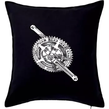 Polštář Cyklo převodník - Polštář 50x50 - 50x50 - Včetně výplně ( Černá )