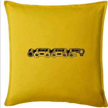 Polštář Cyklistický řetěz nákres - Polštář 50x50 - 50x50 - Pouze potah ( Žlutá )