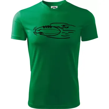 Americký fotbal letící míč - Dětské triko sportovní (dresovina) - 158 cm/12 let ( Středně zelená )