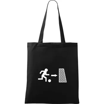 Nákupní taška Únik fotbal - Taška bavlněná - 42 x 38 cm ( Černá )