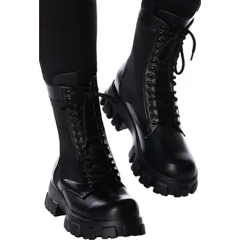 Dámské lodičky boty s klínem - Stigmata Combat - KILLSTAR - KSRA002870